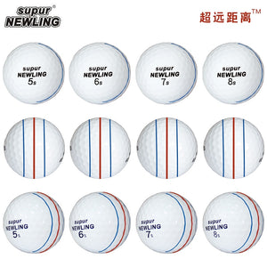 12 Pcs Golf Balls Supur Newling Triple Track Long Distance 3-pieces Golf Ball